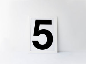NORDIC NUMBER black on white