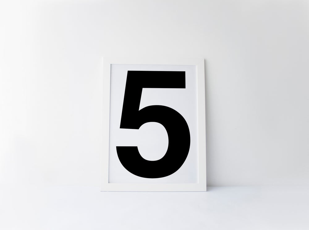 NORDIC NUMBER black on white