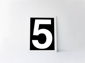 NORDIC NUMBER white on black